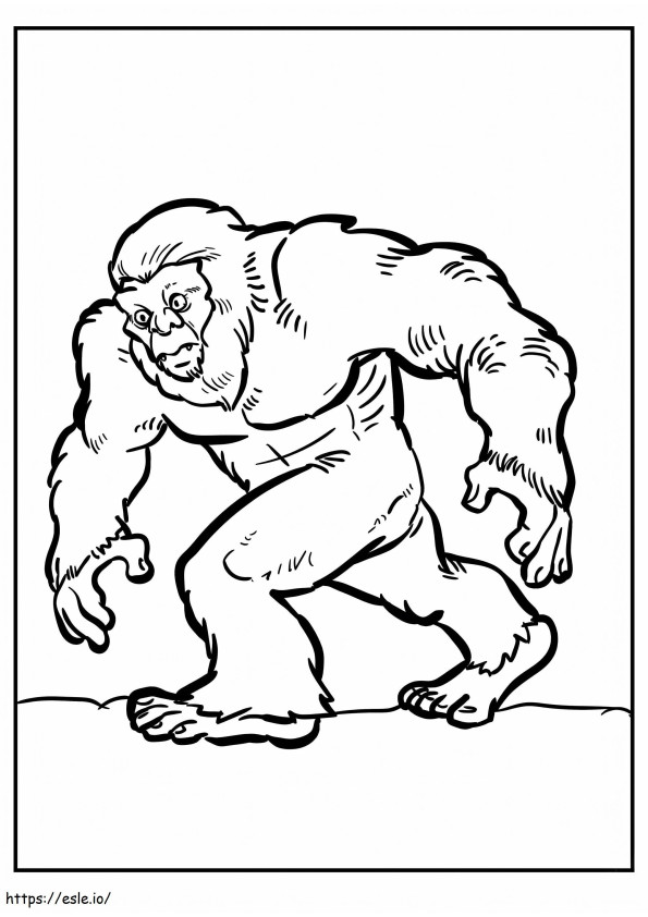 Big Foot Ape coloring page