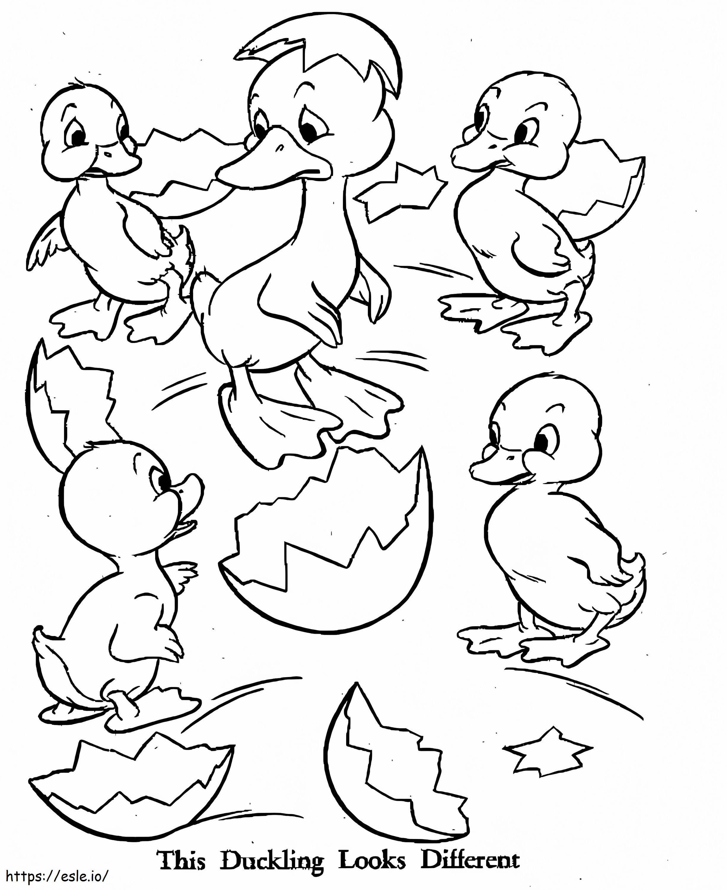 Free The Ugly Duckling coloring page