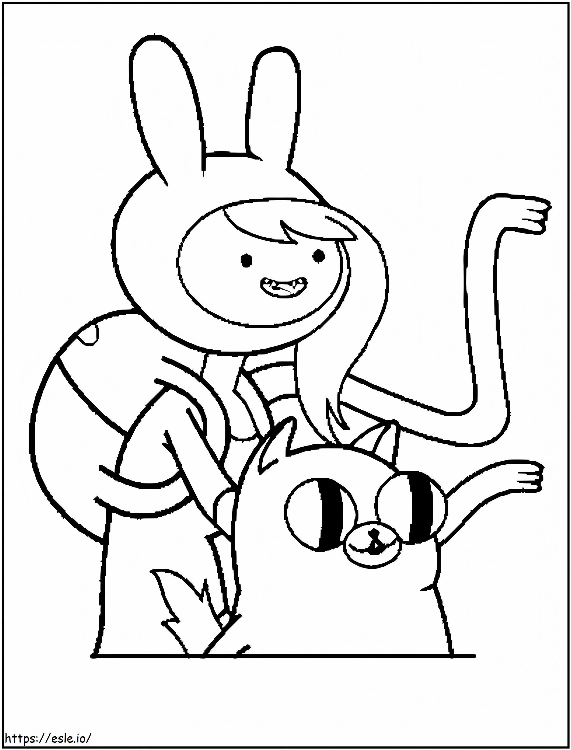 Fionna And Jake The Dog coloring page