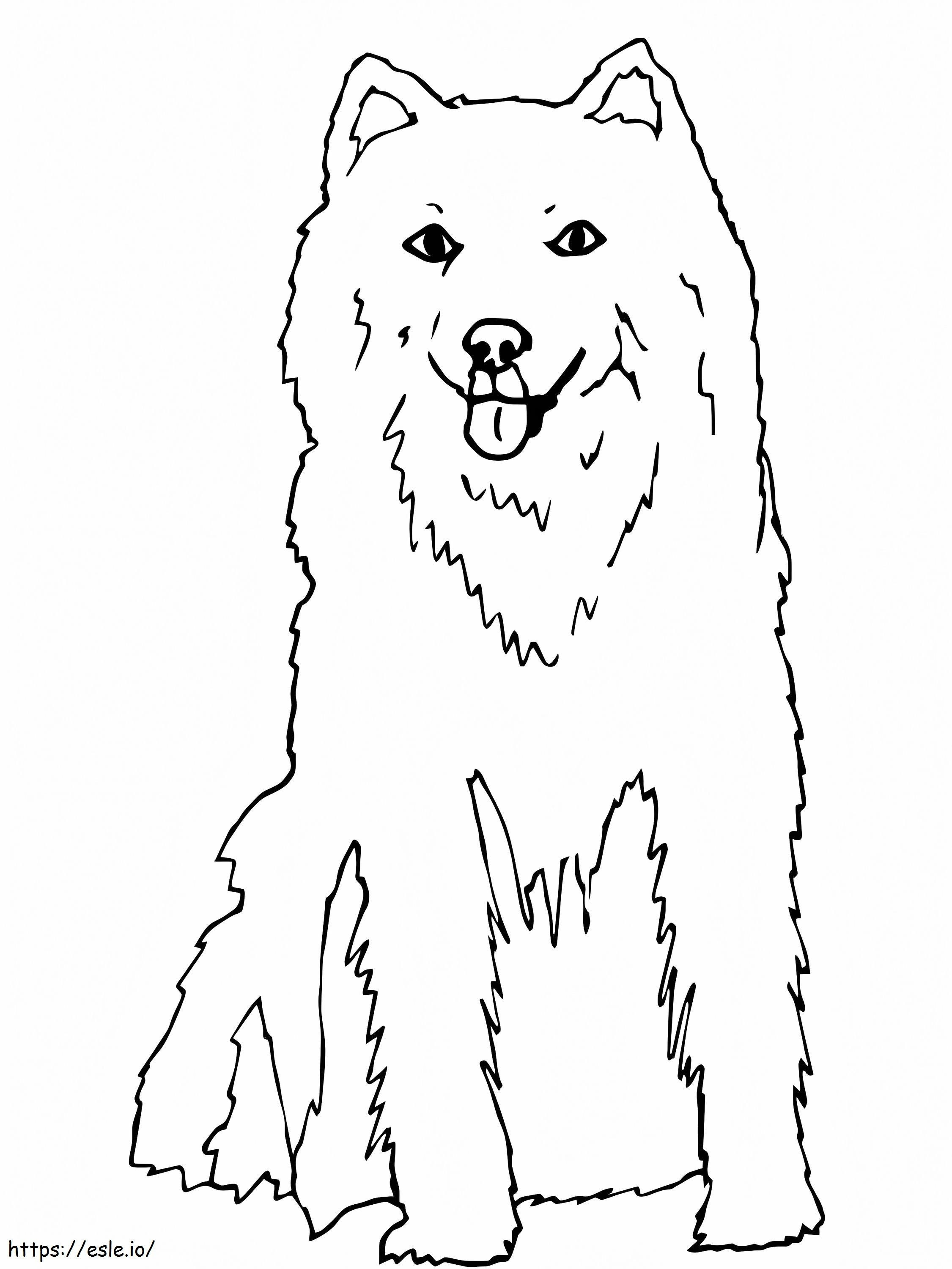 Husky Alaska yang lucu Gambar Mewarnai