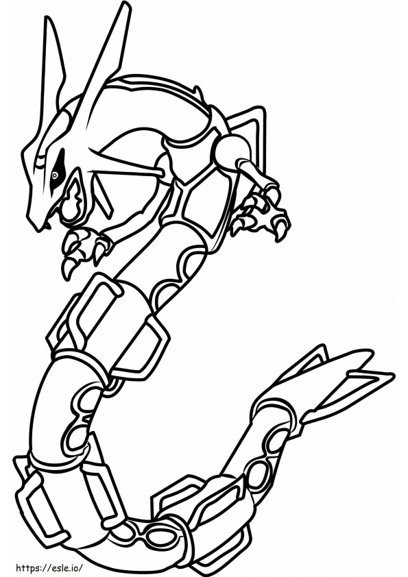 Coloriage 1531967752 Rayquaza Pokémon Combat A4 à imprimer dessin
