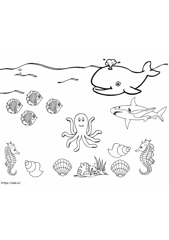 Ocean Free Printable coloring page