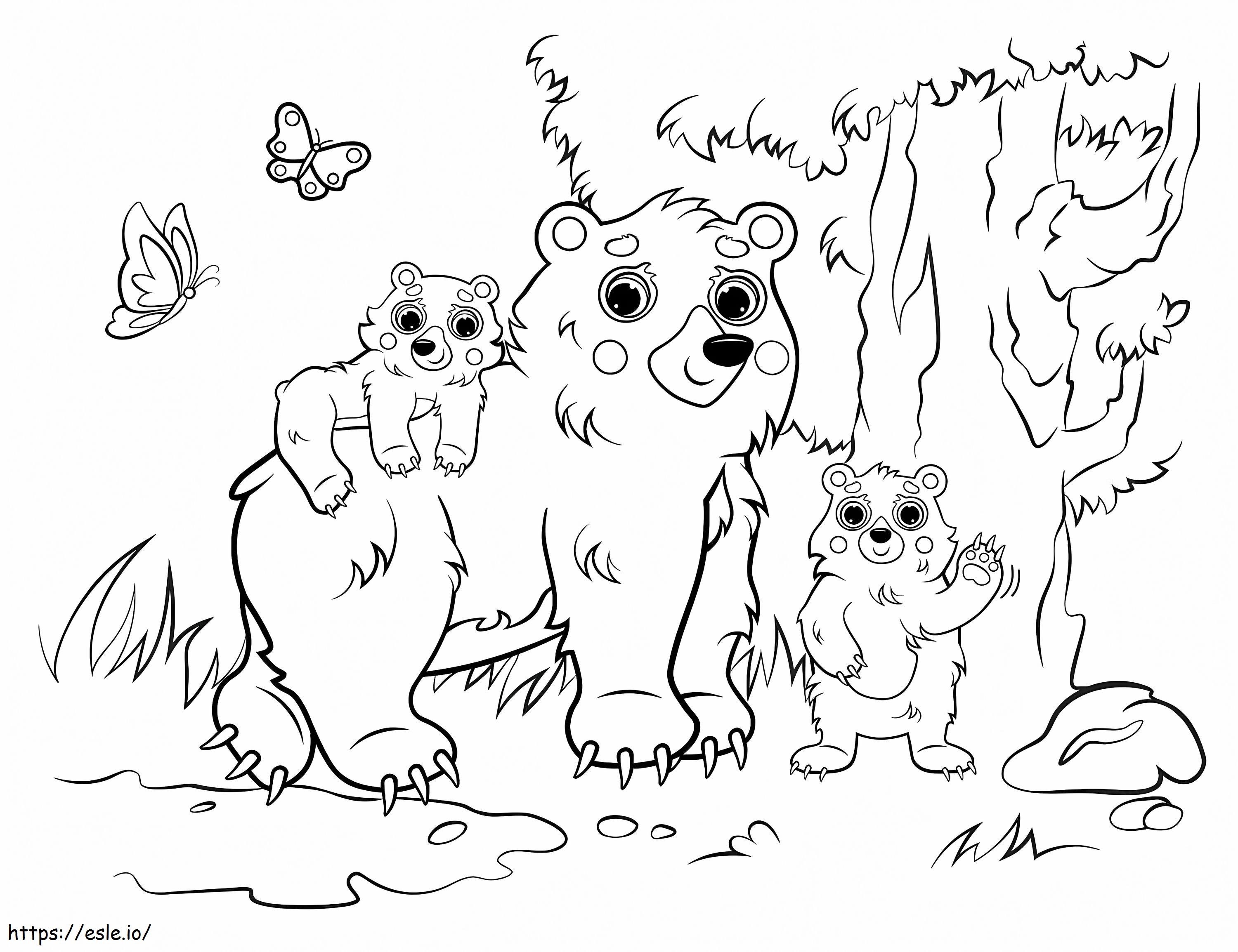 Familienbär ausmalbilder