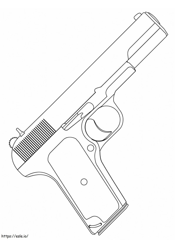 Handgun coloring page