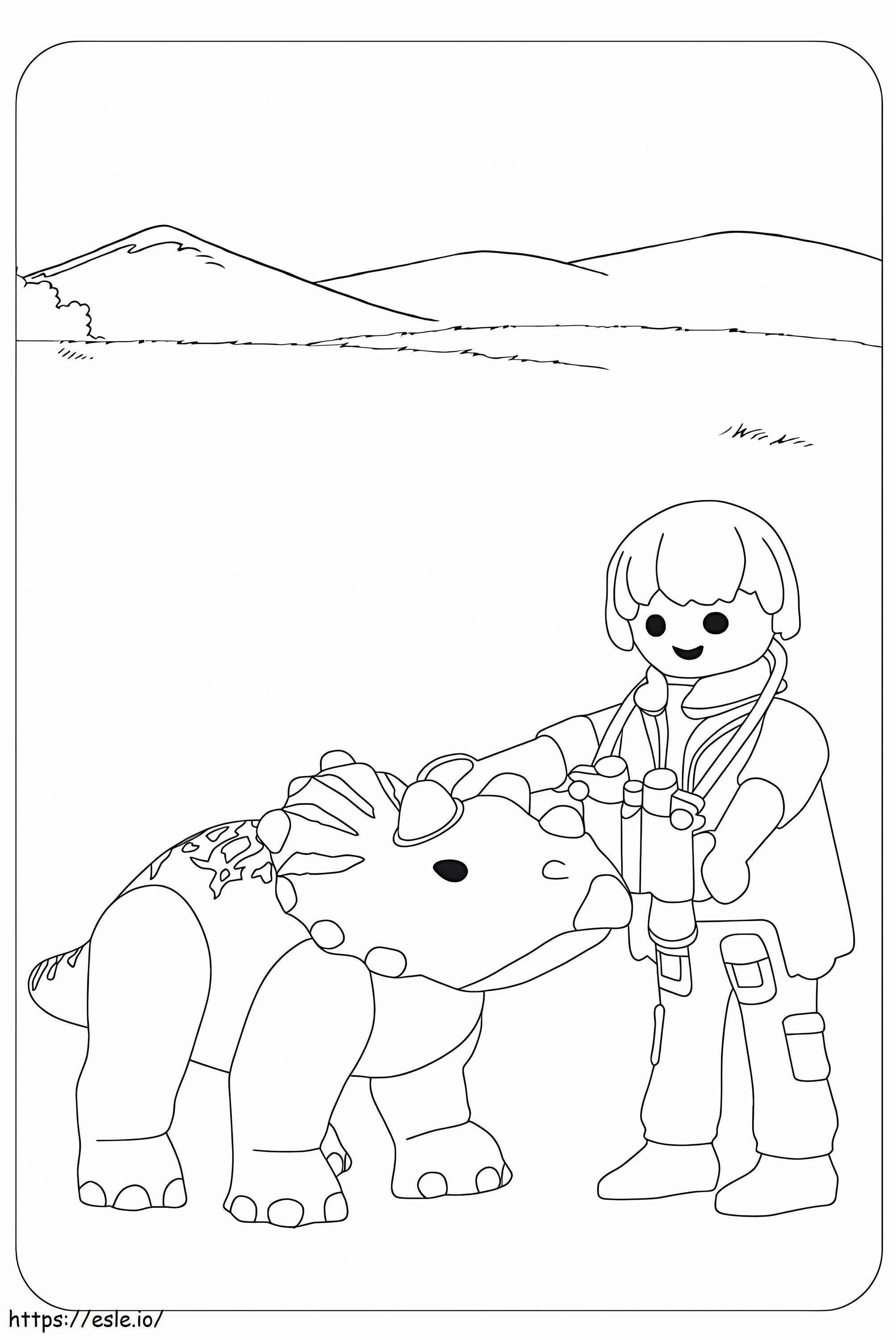 Playmobil Dino coloring page
