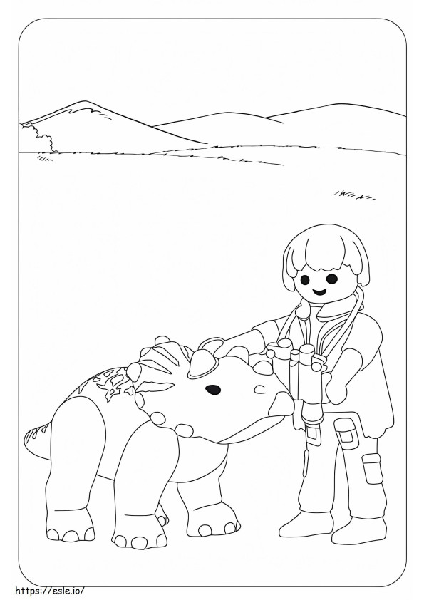 Playmobil Dino para colorir