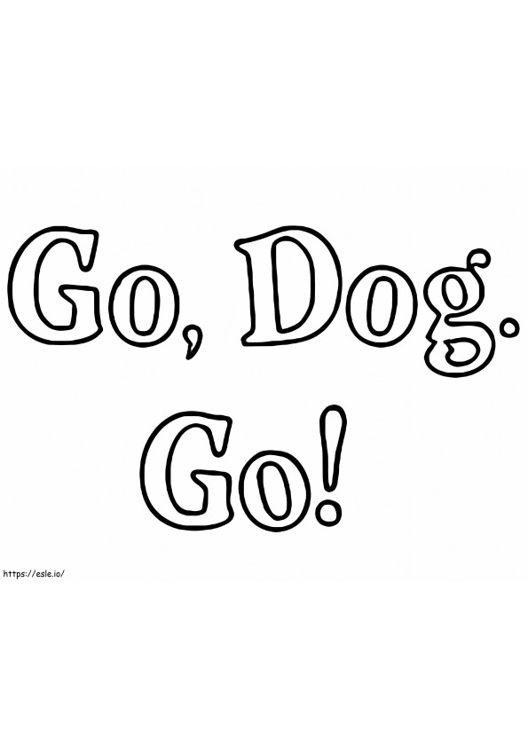 Go Dog Go-logo kleurplaat