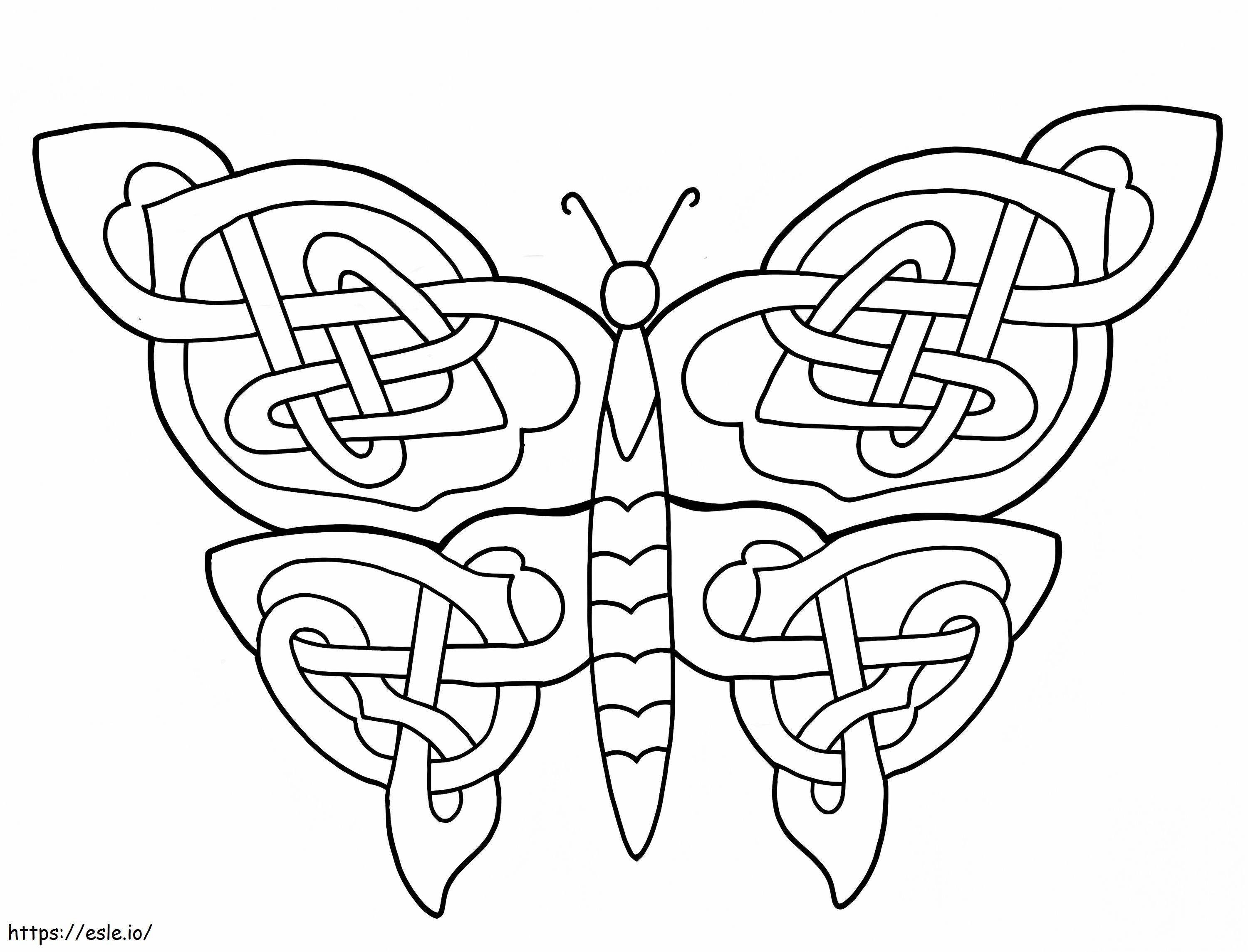 Keltisch vlinderontwerp kleurplaat kleurplaat