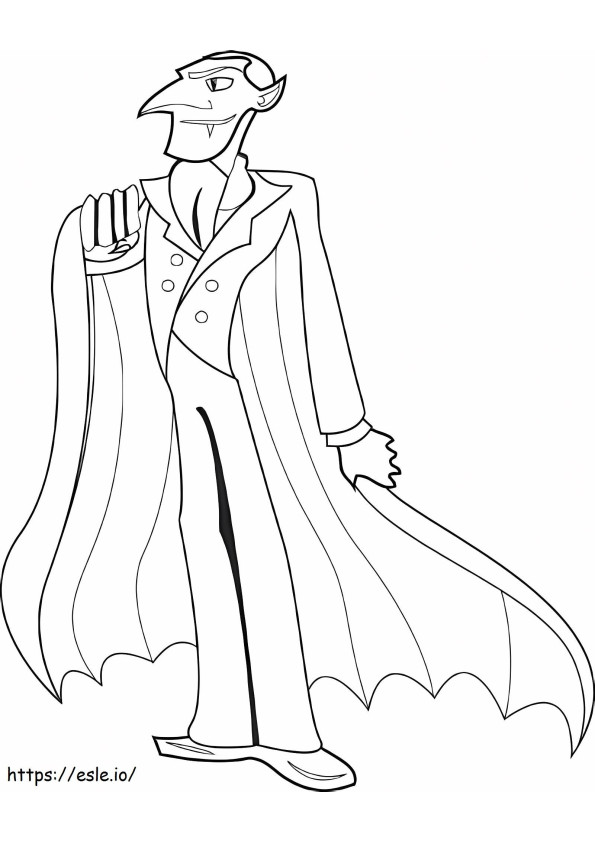 Dracula On Halloween coloring page