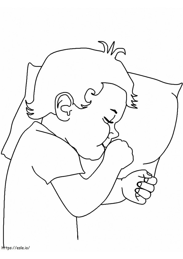 Baby Boy Sleeps coloring page