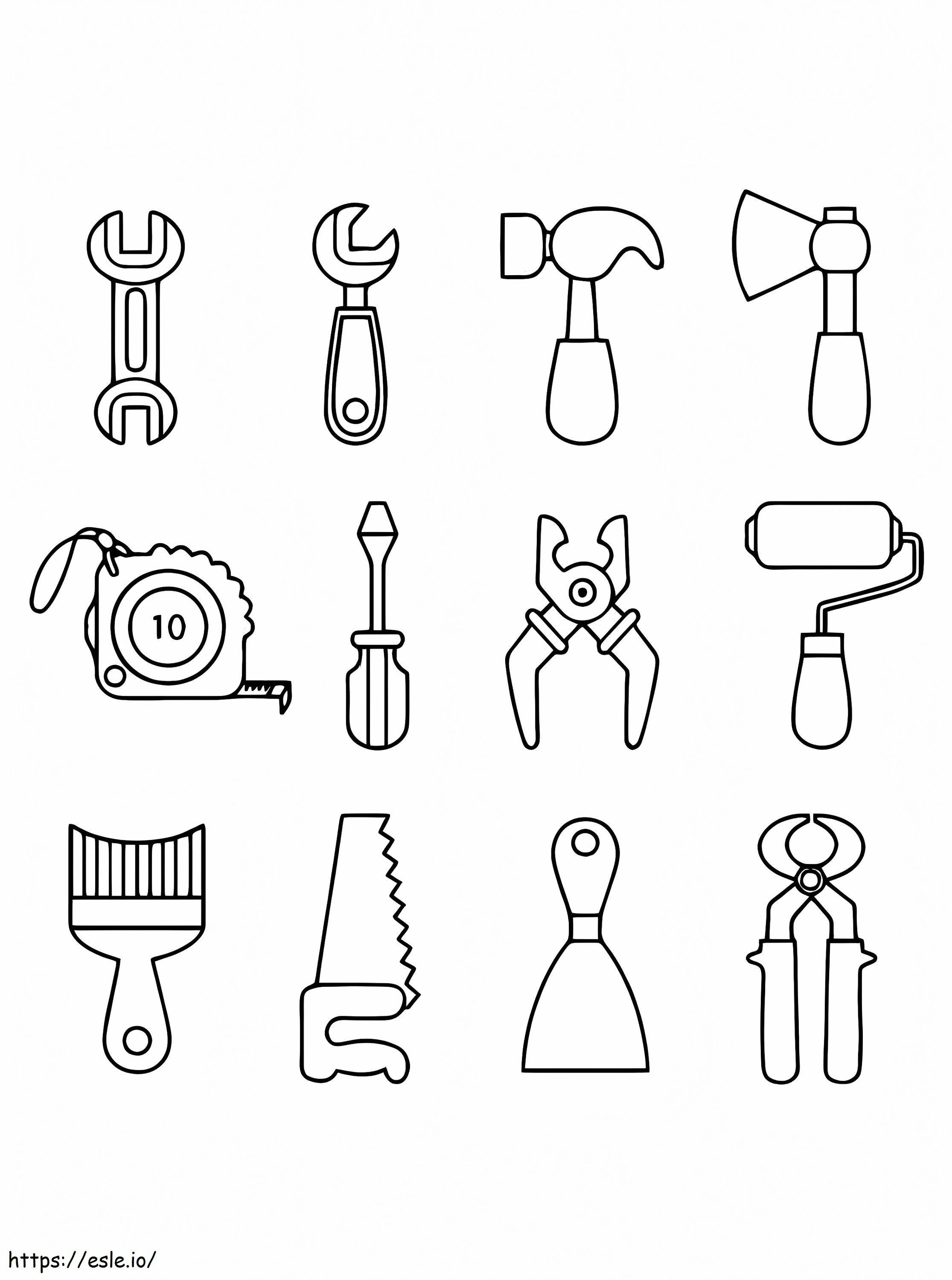 Tools Icon coloring page