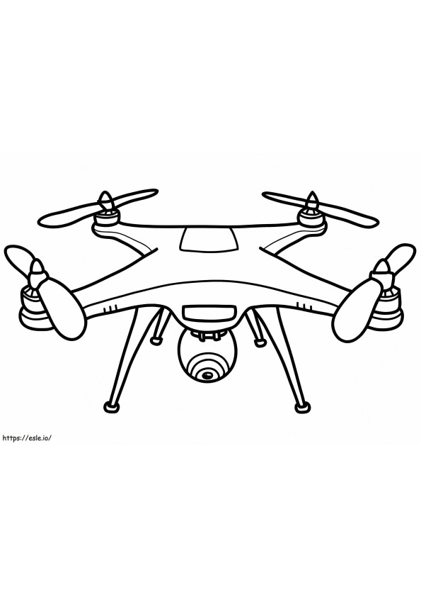 Coloriage Drone avec caméra à imprimer dessin