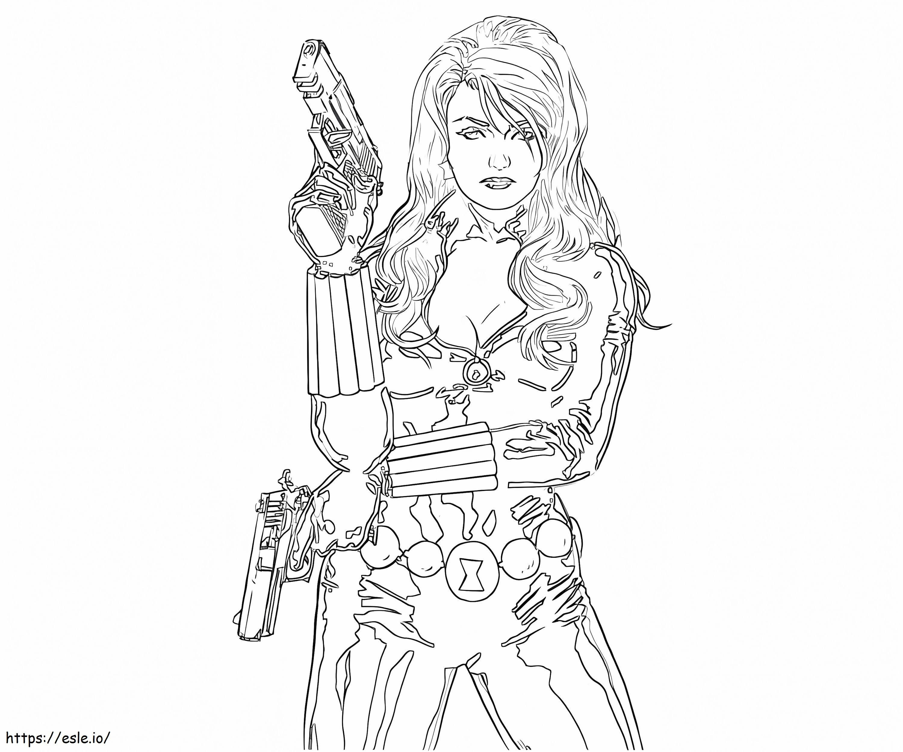 Black Widow 2 coloring page