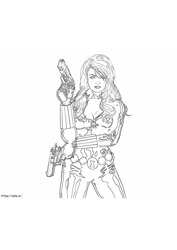 Black Widow 2 coloring page