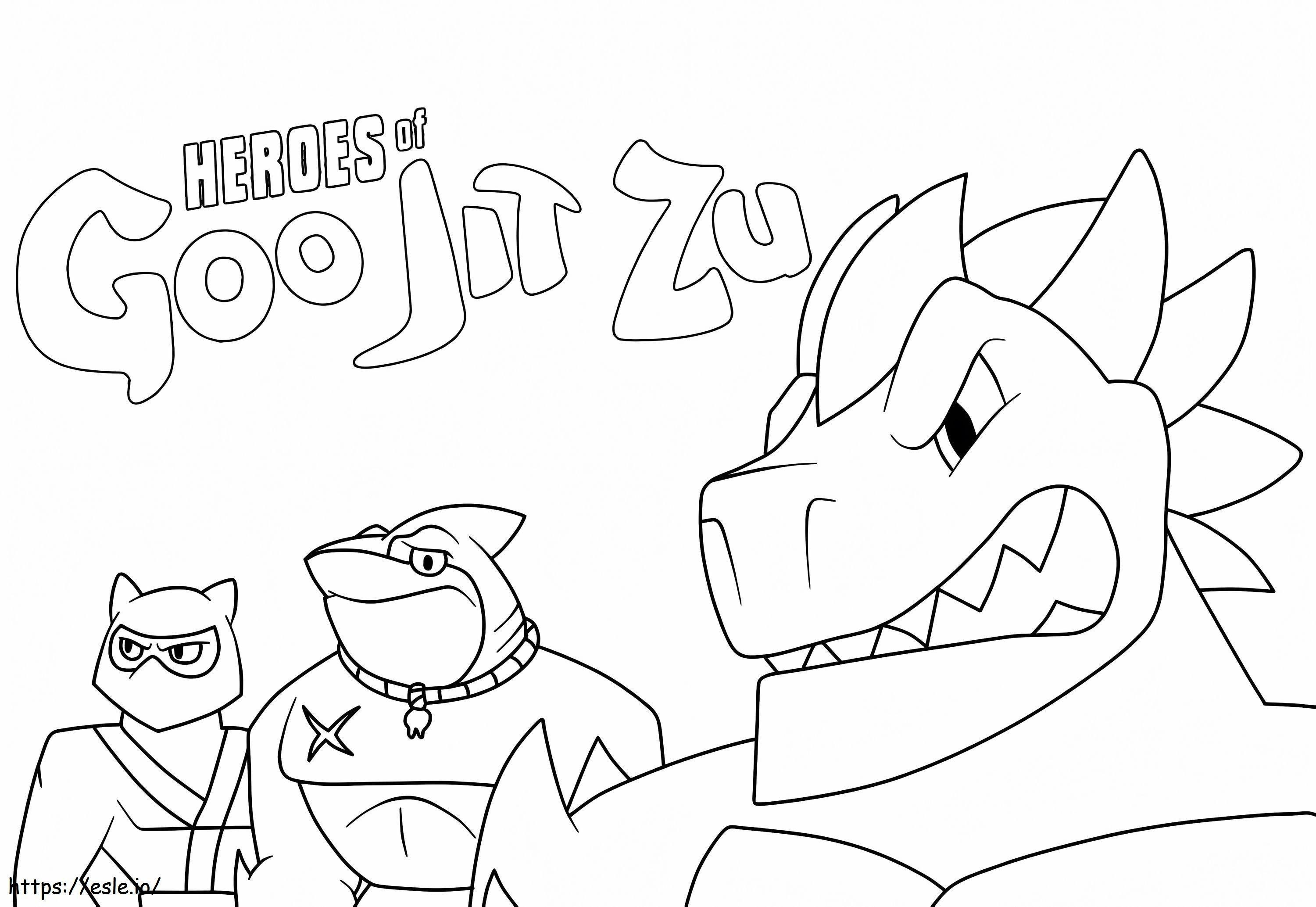 Printable Heroes Of Goo Jit Zu coloring page