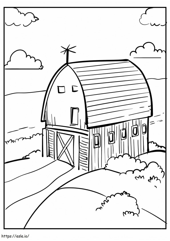 Amazing Barn coloring page