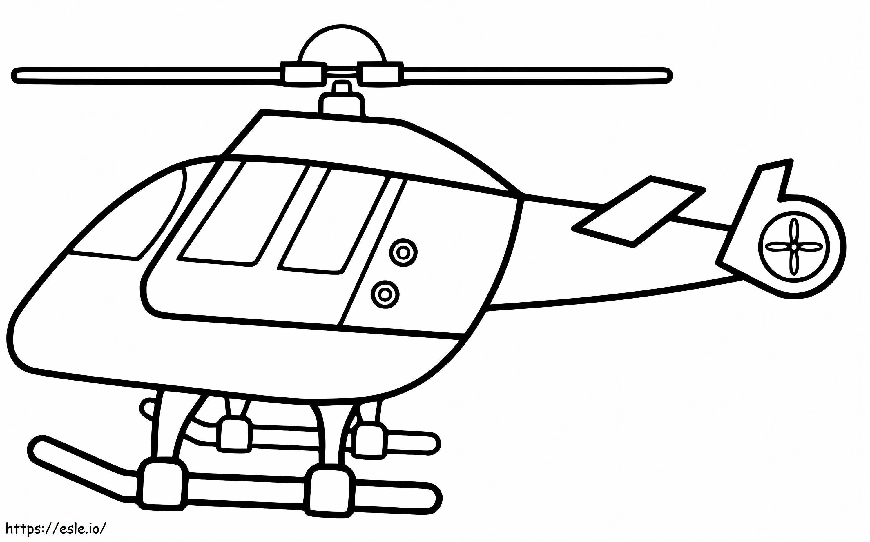 Beautiful Helicopter coloring page