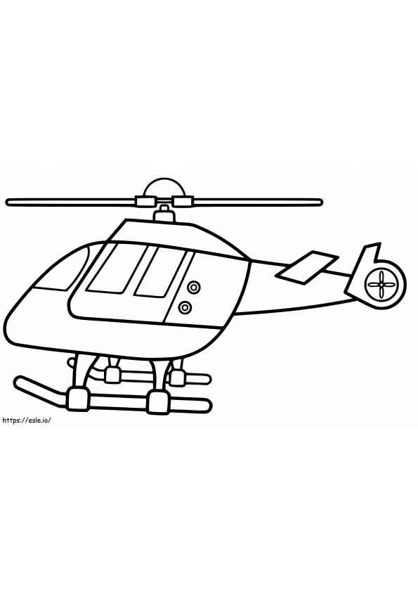 Beautiful Helicopter coloring page