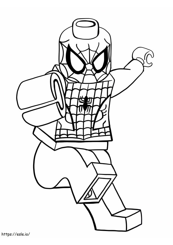 Amazing Lego Spiderman coloring page
