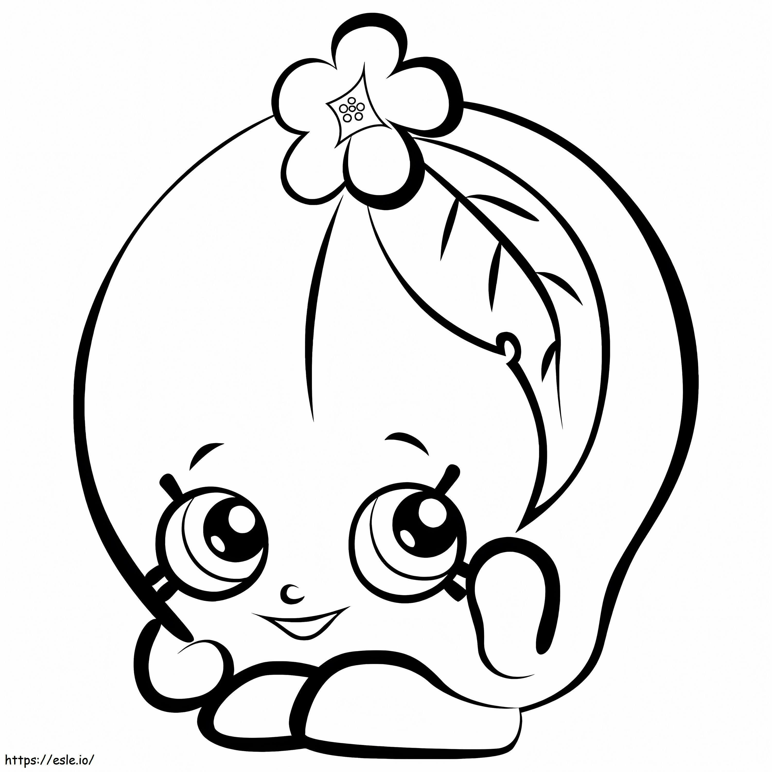 Peachy Shopkins coloring page