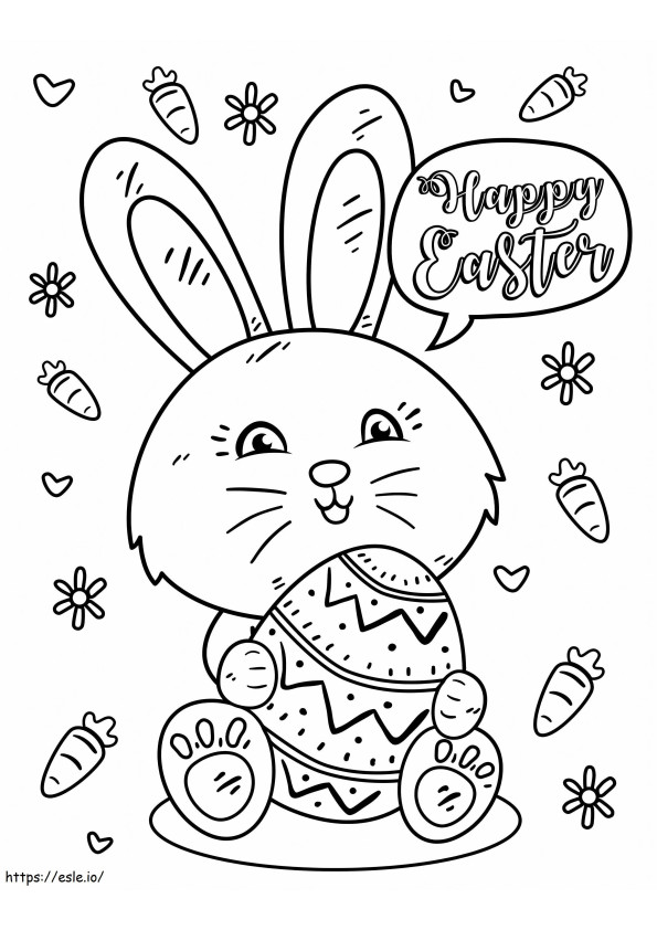 Basic Easter Bunny coloring page