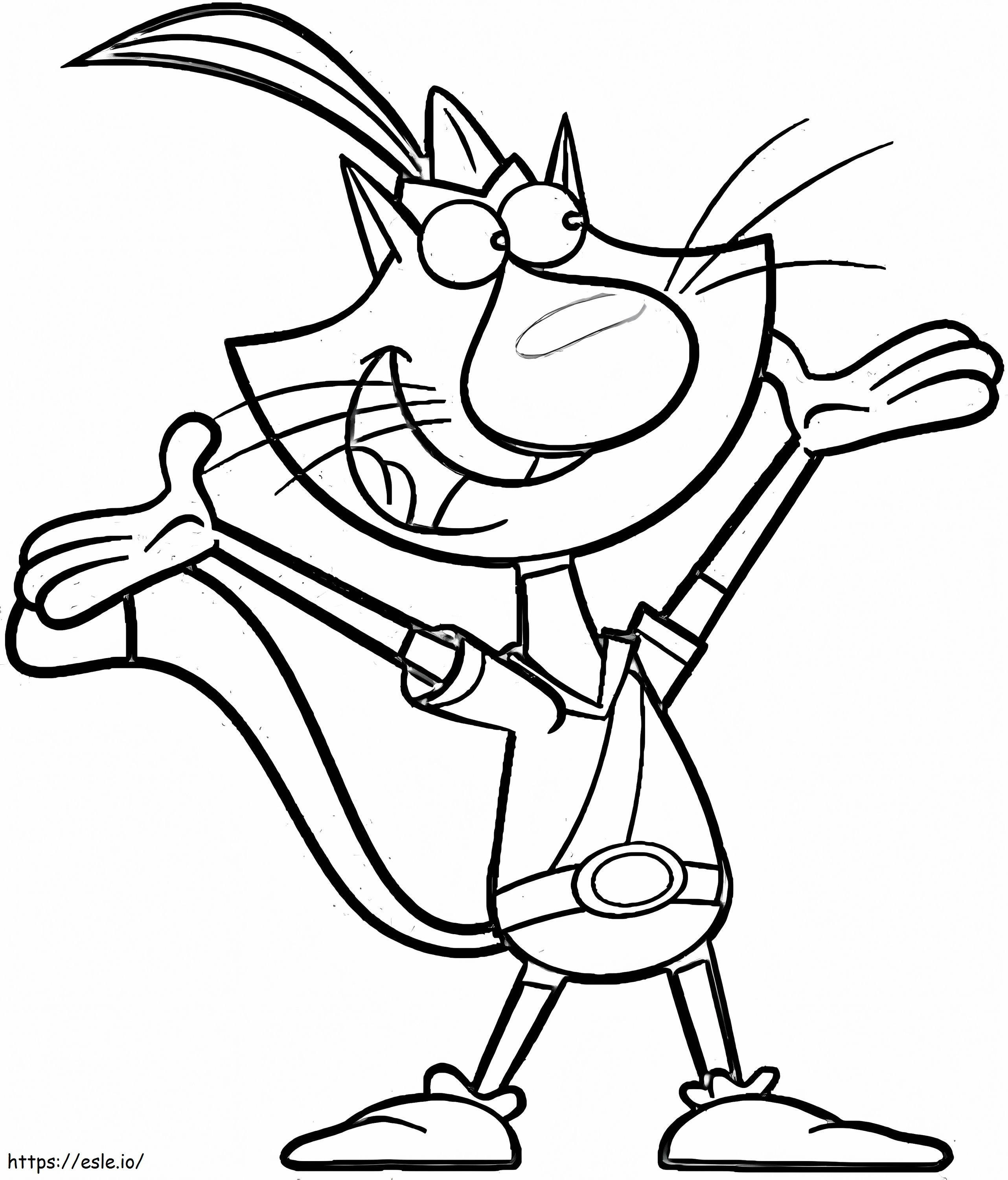 Nature Cat 5 coloring page