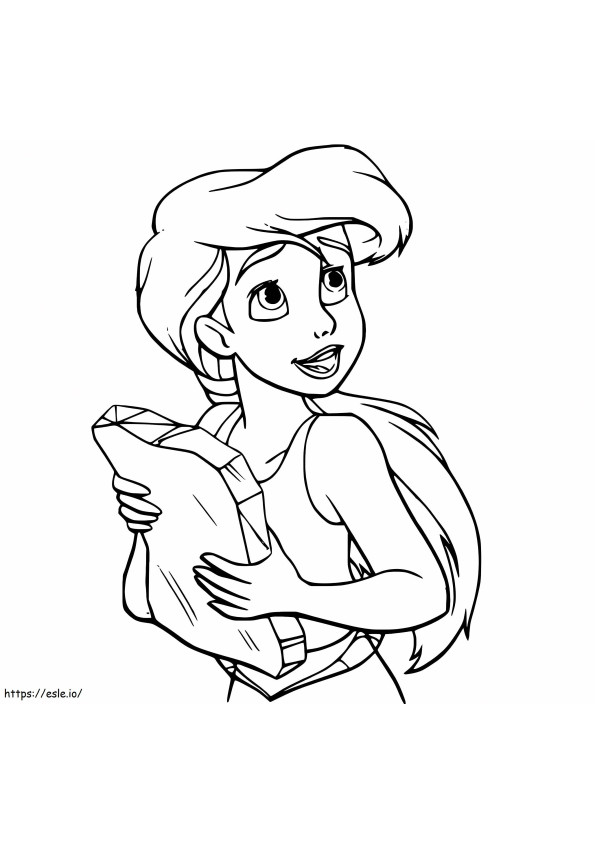 Beautiful Little Ariel coloring page