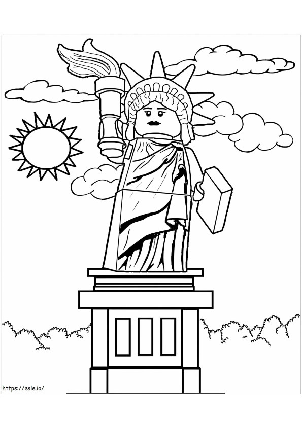 Statue Of Liberty Lego City coloring page