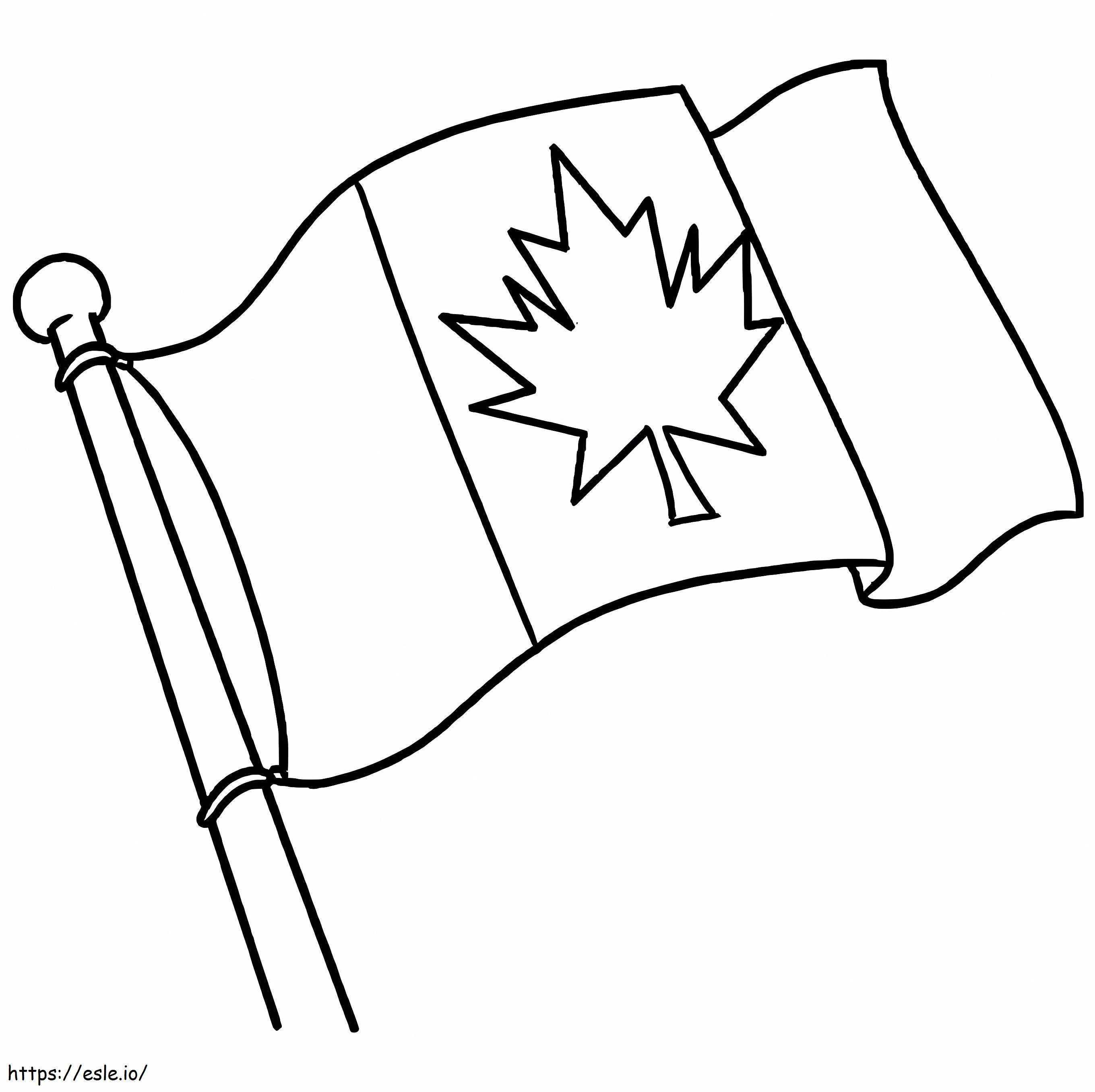 Vlag van Canada 5 kleurplaat kleurplaat