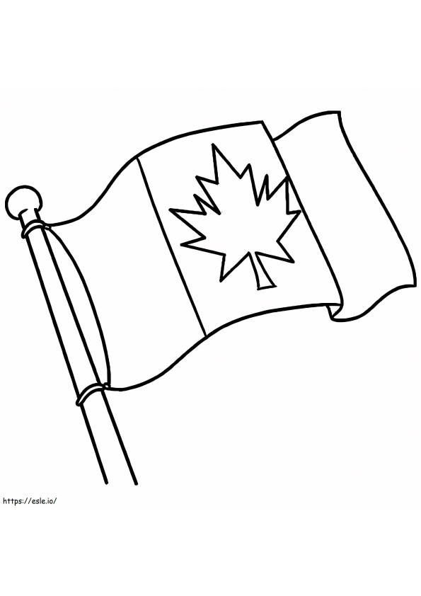 Flaga Kanady 5 kolorowanka