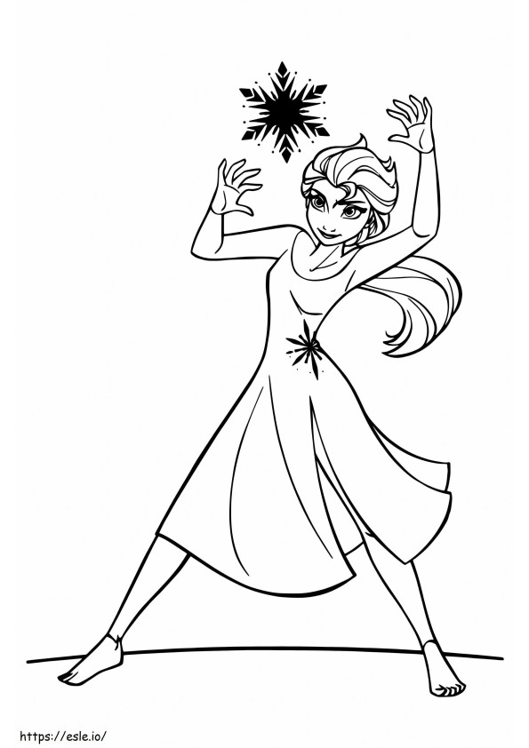 Awesome Elsa coloring page