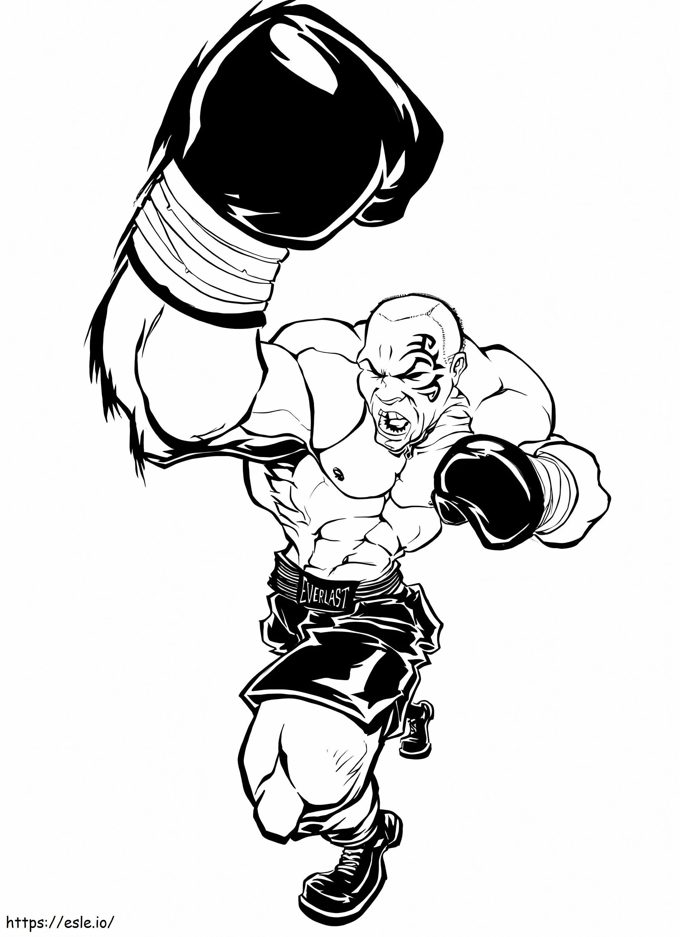 Mike Tyson Punching coloring page