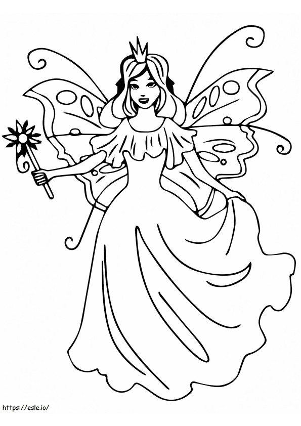 Admirable Fairy Princess coloring page