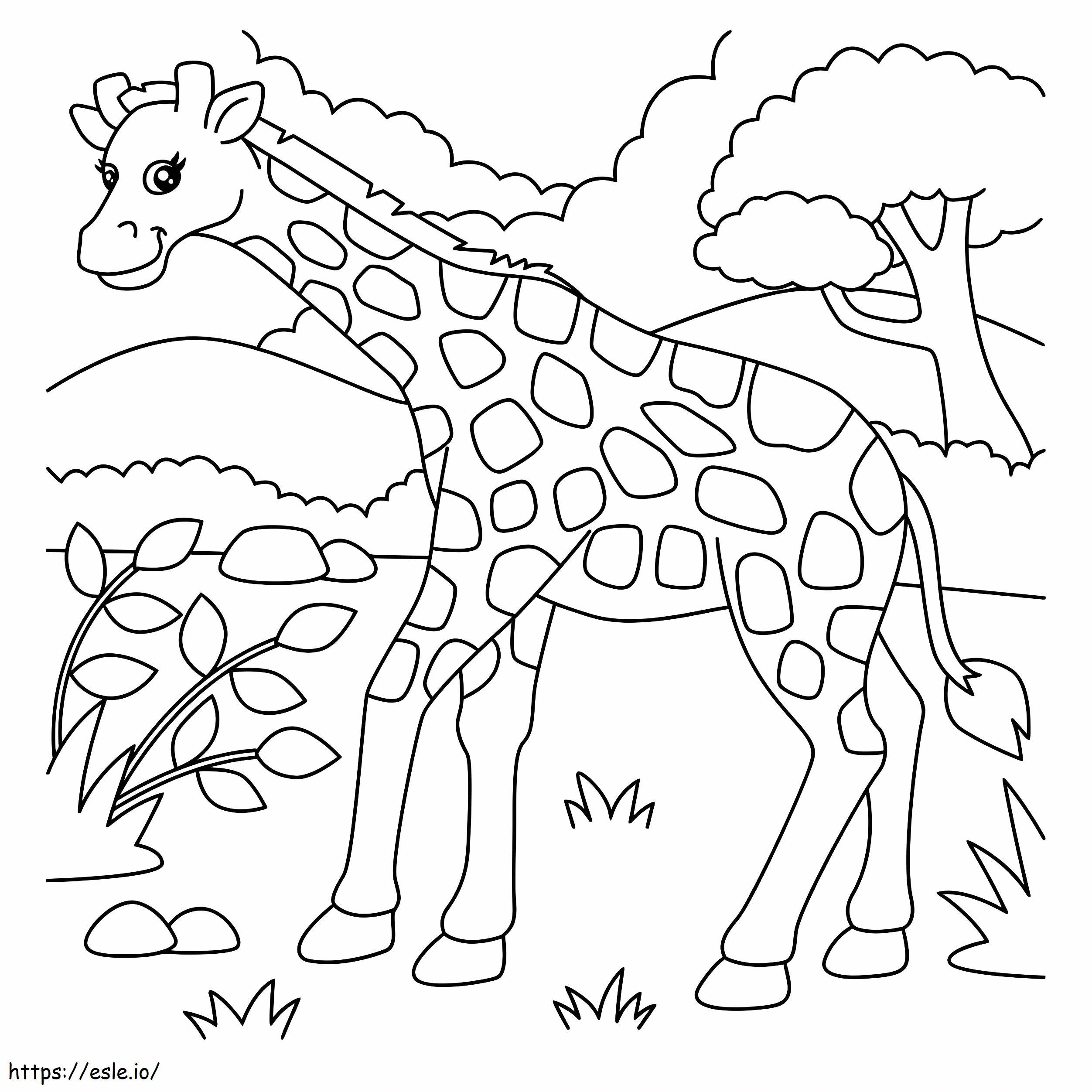Coloriage Incroyable girafe à imprimer dessin