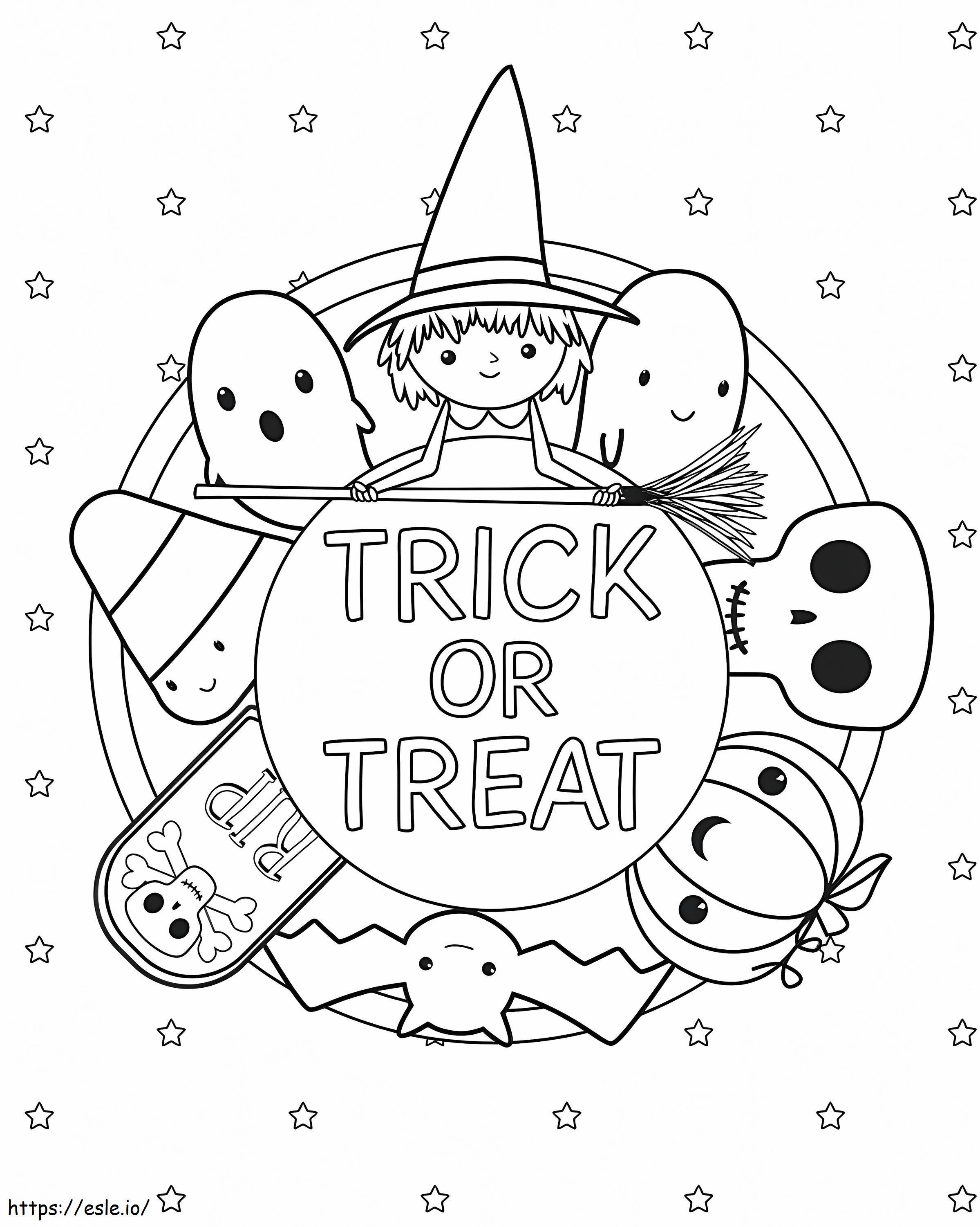 Trick Or Treat 1 coloring page