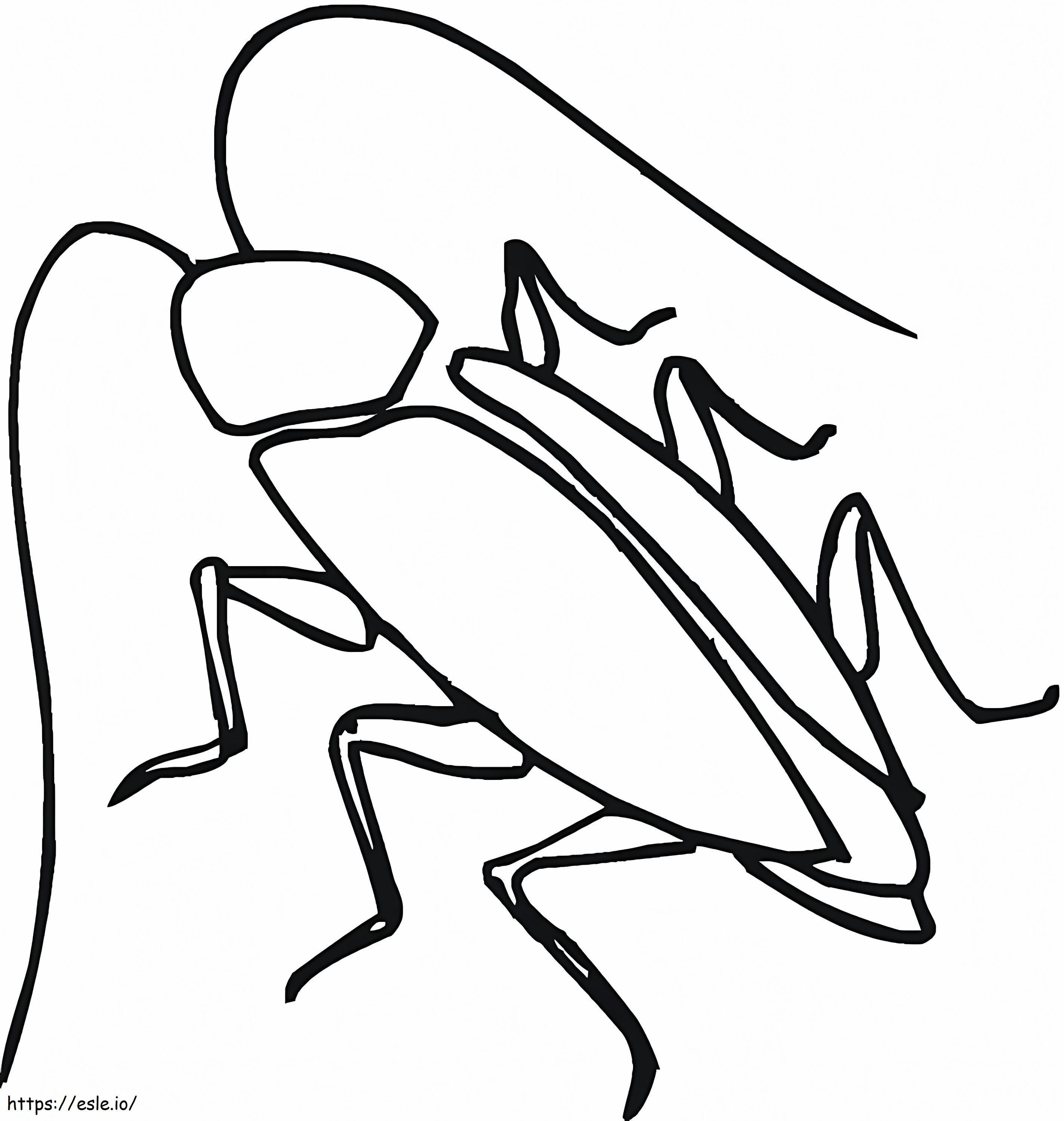 シンプルなゴキブリ ぬりえ - 塗り絵