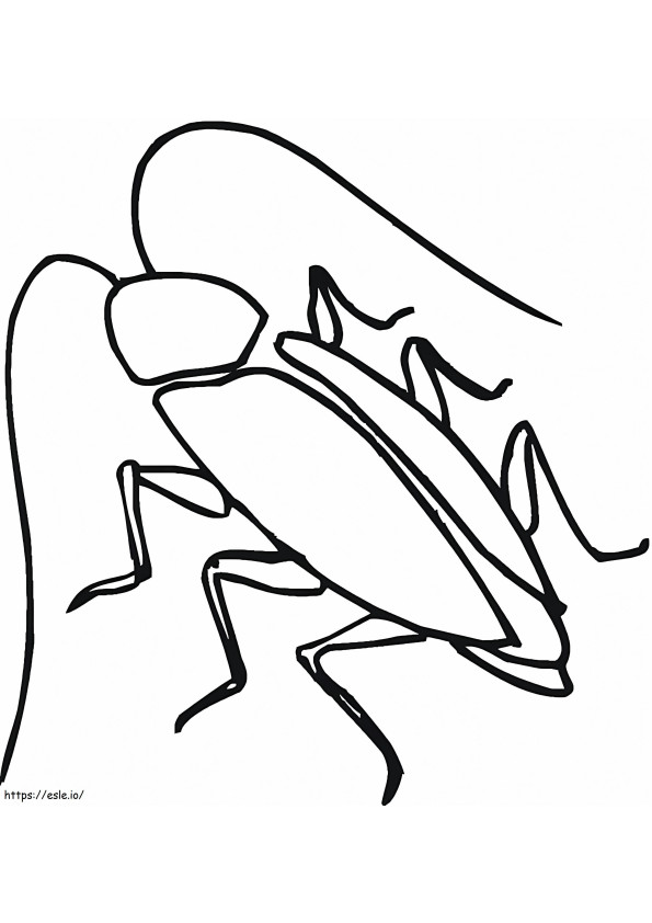 シンプルなゴキブリ ぬりえ - 塗り絵
