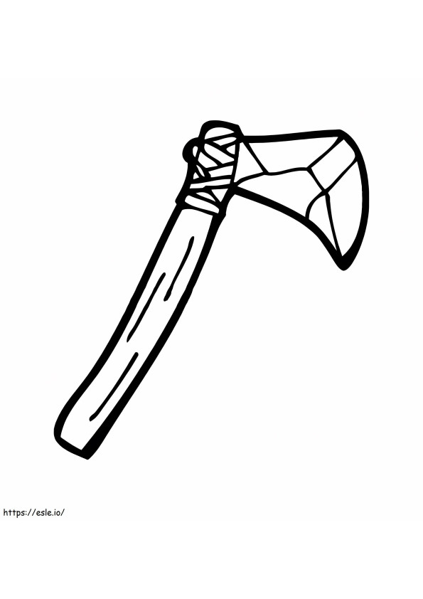 Stone Age Ax coloring page