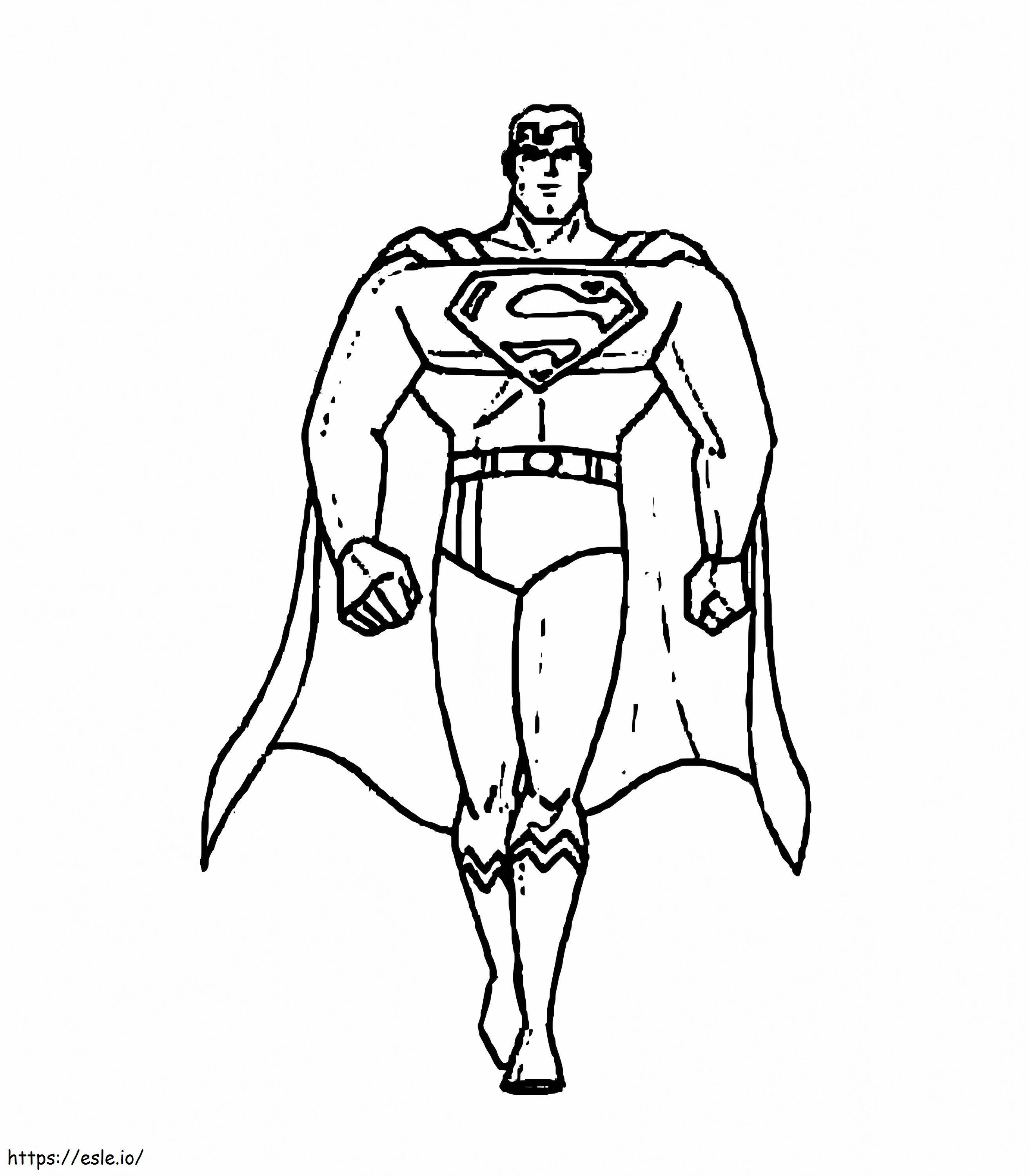 Superman Walks coloring page