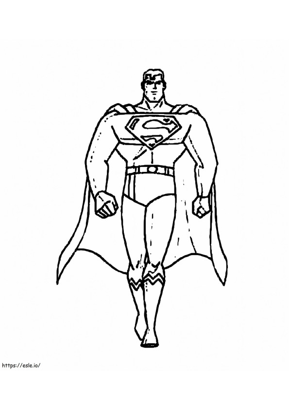 Super-homem anda para colorir