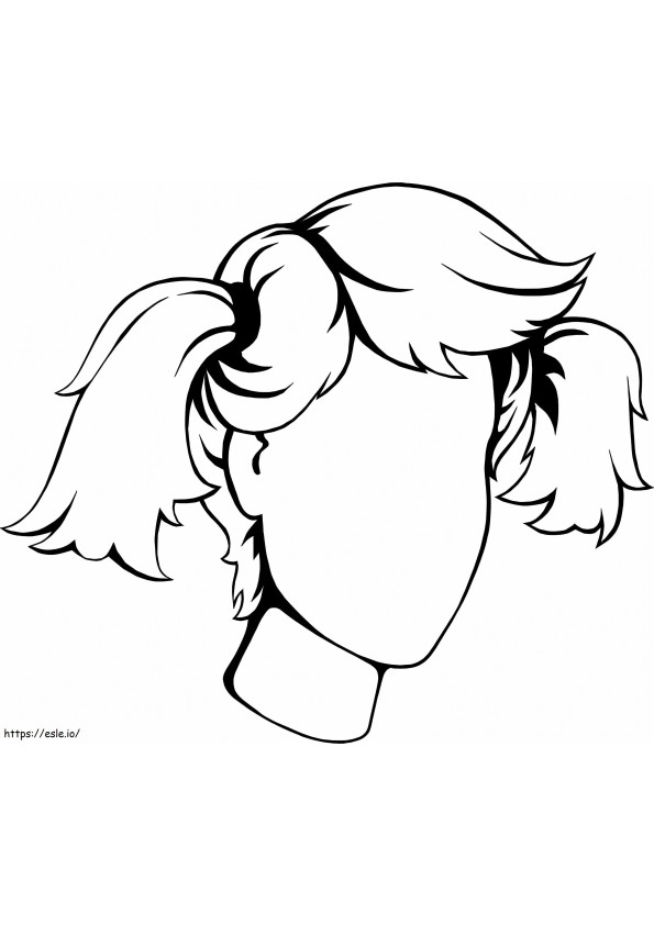 Women Blank Face coloring page
