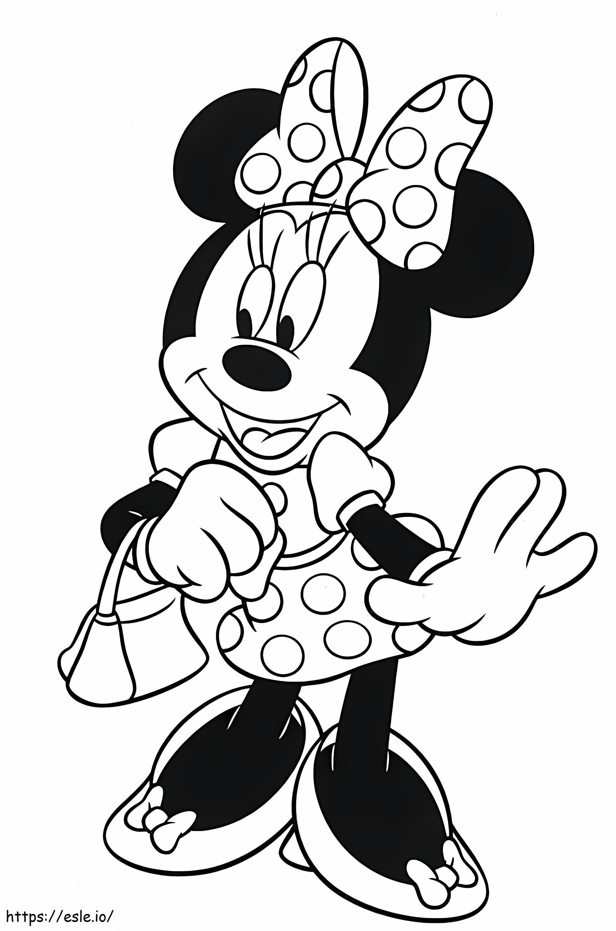 Coloriage Minnie Mouse avec sac à imprimer dessin