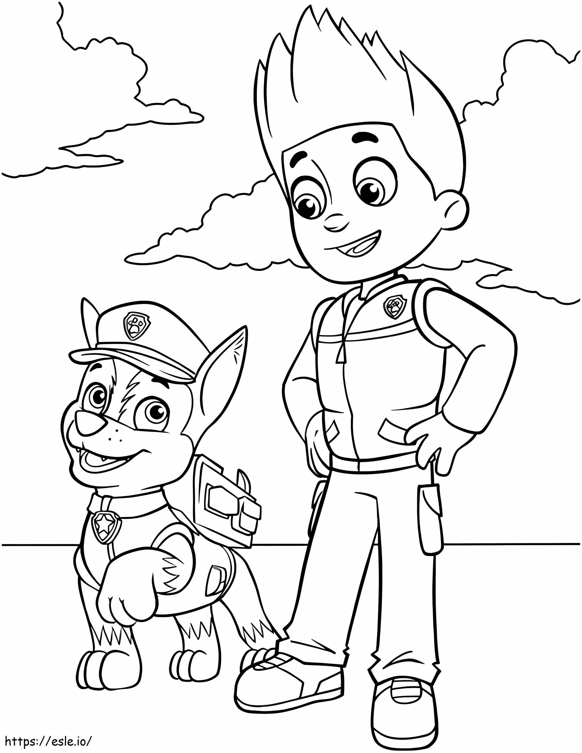 Chase And Ryder coloring page