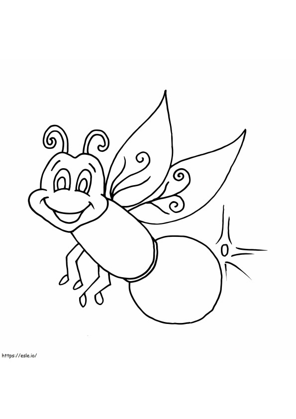 Happy Firefly coloring page